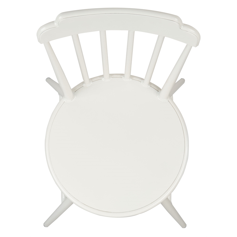 Safavieh Broderick Stackable Metal Outdoor Side Chairs in Matte White (Set of 2)