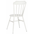 Safavieh Broderick Stackable Metal Outdoor Side Chairs in Matte White (Set of 2)