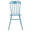 Safavieh Broderick Stackable Metal Outdoor Side Chairs in Matte Navy (Set of 2)