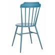 Safavieh Broderick Stackable Metal Outdoor Side Chairs in Matte Navy (Set of 2)