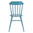 Safavieh Broderick Stackable Metal Outdoor Side Chairs in Matte Navy (Set of 2)