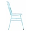 Safavieh Broderick Stackable Metal Outdoor Side Chairs in Baby Blue (Set of 2)