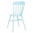 Safavieh Broderick Stackable Metal Outdoor Side Chairs in Baby Blue (Set of 2)