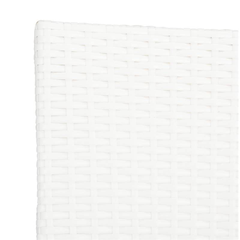 Safavieh Kelda Wicker / Rattan Outdoor Arm Chairs in White (Set of 2)