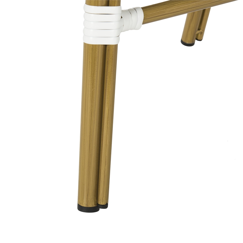 Safavieh Sarita Wicker / Rattan Side Chairs in Navy and White (Set of 2)