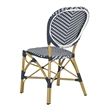 Safavieh Lisbeth Wicker / Rattan Side Chairs in Navy and White (Set of 2)