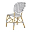 Safavieh Lisbeth Wicker / Rattan Side Chairs in Gray and White (Set of 2)