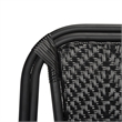 Safavieh Daria Wicker / Rattan Outdoor Arm Chairs in Black (Set of 2)