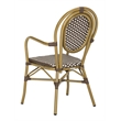 Safavieh Rosen Wicker / Rattan Outdoor Arm Chairs in Brown and White (Set of 2)