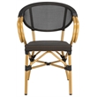 Safavieh Burke Wicker / Rattan Outdoor Arm Chairs in Black (Set of 2)