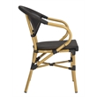 Safavieh Burke Wicker / Rattan Outdoor Arm Chairs in Black (Set of 2)