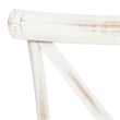 Safavieh Elia Stackable Metal Chairs in Distressed White (Set of 2)