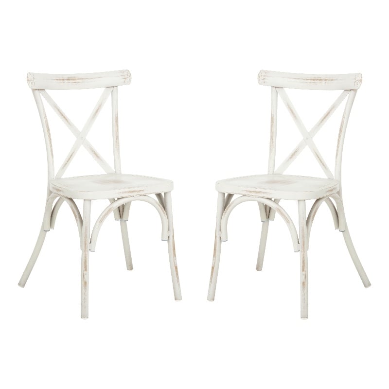 Distressed white metal chairs hot sale