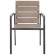 Safavieh Beldan Stackable Wood/Metal Chairs in Distressed Taupe Gray (Set of 2)
