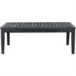 Safavieh Bradbury 4-Piece Wood/Polyester Outdoor Set in Dark Slate Gray/Beige