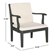 Safavieh Fresno 4-Piece Wood/Polyester Outdoor Set in Dark Slate Gray/Beige