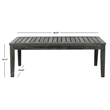 Safavieh Fresno 4-Piece Wood/Polyester Outdoor Set in Dark Slate Gray/Beige