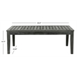 Safavieh Fresno 4-Piece Wood/Polyester Outdoor Set in Dark Slate Gray/Beige