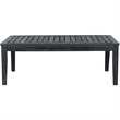 Safavieh Del Mar 4-Piece Acacia Wood/Polyester Outdoor Set in Dark Gray/Beige
