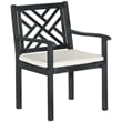 Safavieh Bradbury 5-Piece Acacia Wood/Polyester Dining Set in Dark Gray/Beige