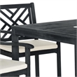 Safavieh Bradbury 5-Piece Acacia Wood/Polyester Dining Set in Dark Gray/Beige