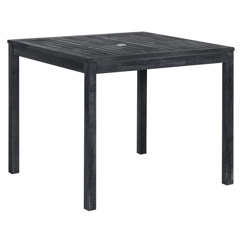 Safavieh Del Mar 5-Piece Acacia Wood/Polyester Dining Set in Dark Gray/Beige