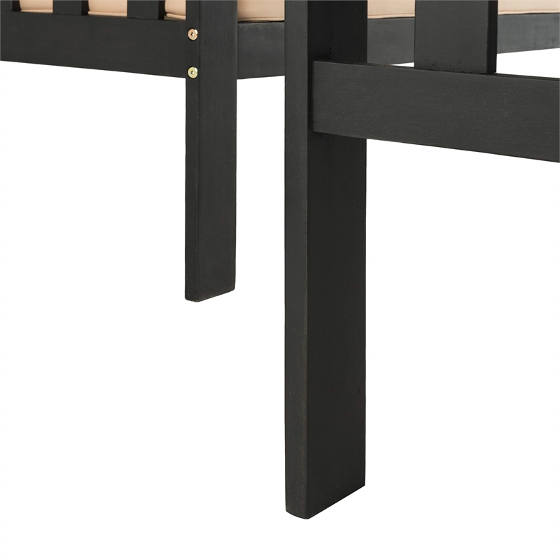 Safavieh Lardner 3-Piece Wood/Polyester Outdoor Living Set in Dark Gray/Beige