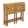 Safavieh Wilton Acacia Wood Outdoor Balcony Corner Lounge Set in Natural/Navy
