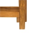 Safavieh Wilton Acacia Wood Outdoor Balcony Corner Lounge Set in Natural/Beige
