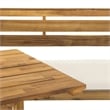 Safavieh Wilton Acacia Wood Outdoor Balcony Corner Lounge Set in Natural/Beige
