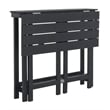 Safavieh Wilton Acacia Wood Balcony Corner Lounge Set in Dark Slate Gray/Beige