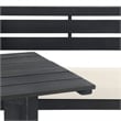 Safavieh Wilton Acacia Wood Balcony Corner Lounge Set in Dark Slate Gray/Beige