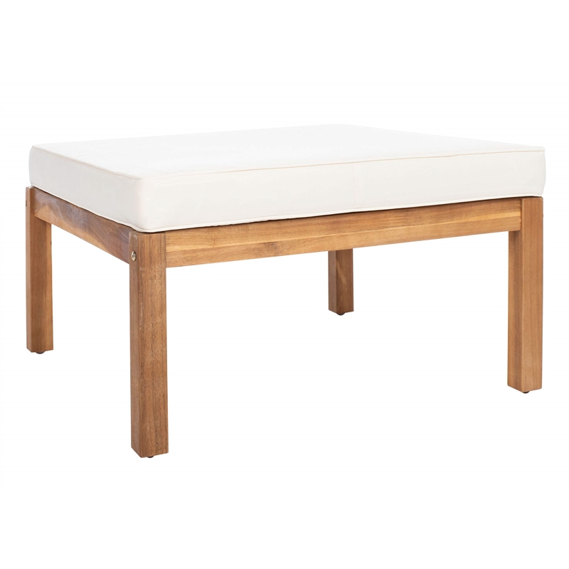 Safavieh Pratia 5-Piece Acacia Wood Frame Outdoor Set in Natural and Beige