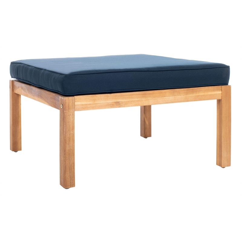 Safavieh Pratia 5-Piece Acacia Wood Frame Outdoor Set in Natural and Navy