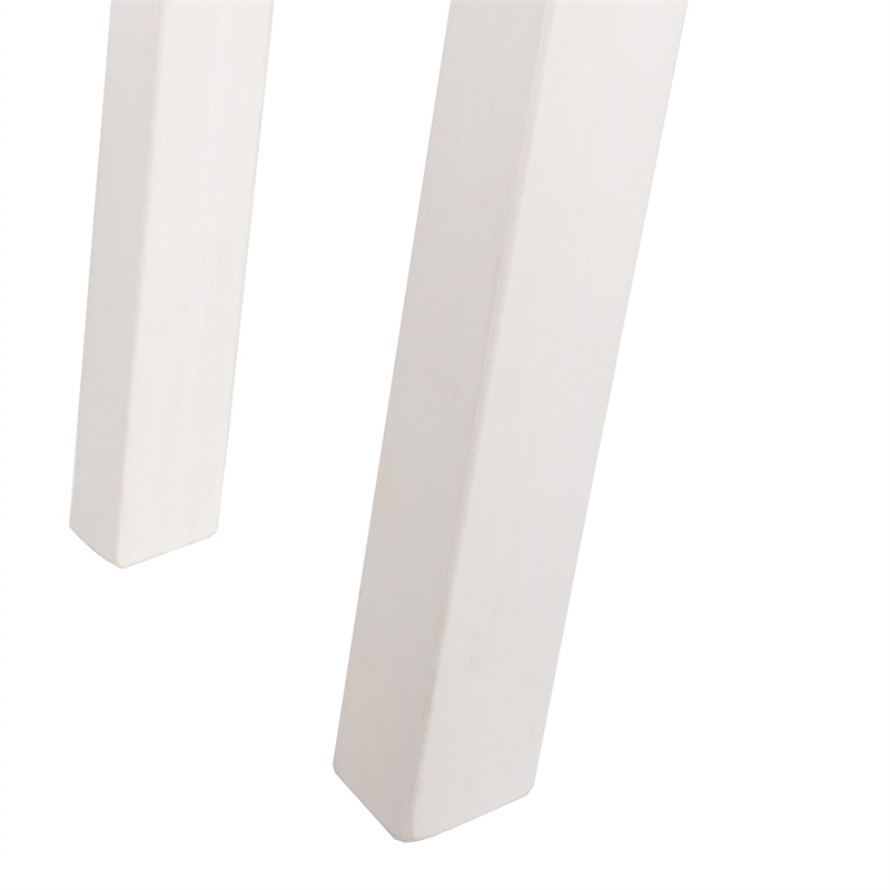 Safavieh Willamy 3-Piece Acacia Wood Outdoor Dining Set in Natural and White