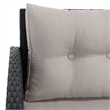 Safavieh Vellor 4-Piece Polyester Wicker/Steel Outdoor Living Set in Black/Beige