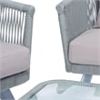 Safavieh Belmi 4-Piece Steel Metal Outdoor Living Set in Gray Rope