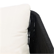Safavieh Kerson 4-Piece Polyester Fabric/Steel Outdoor Living Set in Black/Beige
