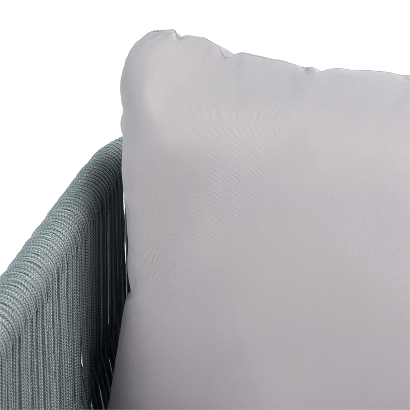 Safavieh Kerson 4-Piece Polyester Fabric/Steel Outdoor Living Set in Gray