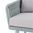 Safavieh Kerson 4-Piece Polyester Fabric/Steel Outdoor Living Set in Gray