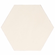 Danez Hexagon Elm Wood Accent Table in White/Natural