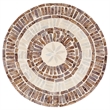 Safavieh Keary Round Solid Wood Accent Table in White / Gold