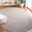 Safavieh Braided 3' X 5' Oval Hand Woven Rug in Gray / Ivory
