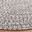 Safavieh Braided 3' X 5' Oval Hand Woven Rug in Gray / Ivory