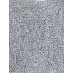 Safavieh Braided 9' X 12' Hand Woven Rug in Navy / Ivory
