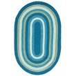 Safavieh Braided 3' X 5' Oval Hand Woven Rug in Aqua / Green