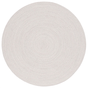 Safavieh Braided 3' X 3' Round Hand Woven Rug in Ivory / Light Gray