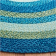 Safavieh Braided 5' X 8' Oval Hand Woven Rug in Aqua / Green