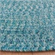 Safavieh Braided 4' X 6' Oval Hand Woven Rug in Teal / Green