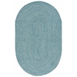 Safavieh Braided 6' X 9' Oval Hand Woven Rug in Teal / Green